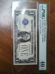 $1 1928 Silver Certificate 40 Extremely Fine Graded