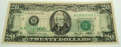 Uncirculated 1985 $20 ERROR Note (Bleed through error)