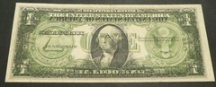 1935 E $1 Silver Certificate OFFSET PRINTING ERROR Front To Back