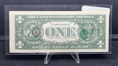 1977-A $1 FRN FEDERAL RESERVE NOTE “OVERPRINT ON BACK ERROR” Z55