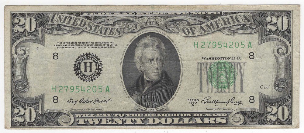 $20 1950-A Federal Reserve Note St. Louis Fr#2060-H