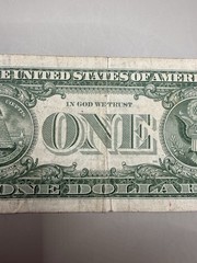1957 $1 Silver Certificate Gutter Fold Error
