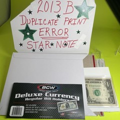 2013 B Duplicate Print ERROR ⭐️ STAR NOTE $1 Serial B04231448*⭐️fancy Number