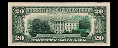 1988-A $20 Federal Reserve Note Overprint on Back Error Uncirculated