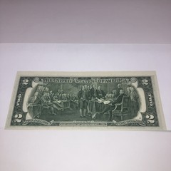 $2 ( TWO ) Dollar Bill 1976 Extreme Misalignment Fail Print Mint Con. VERY FINE