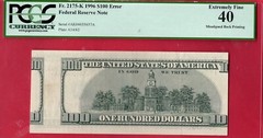*** MONSTER ERROR 1996 $100.00 FED RES