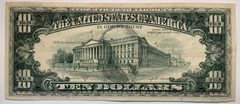 1981A $10 federal reserve note Error Wet Ink Transfer Rare！FREE SHIPPING