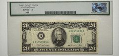 LEGACY64 1990 20$ MAJOR INK SMEAR ERROR 2ND OF CONSECUTIVE 5006A