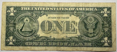 1963-B, USA $1.00 BANKNOTE JW BARR Sig -FANCY (four 2&rsquo;s) IN SER. #, CIRCULATED