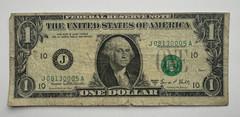 Misaligned Overprint Error, $1 One Dollar, 1969 D, J08130005A