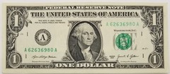 Insufficient Ink ERROR Serial Number Dollar Lighter BEP 1 U.S. Series 2021 A / A