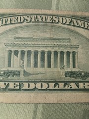 1934-D $5 FIVE DOLLARS SILVER CERTIFICATE « PRINT SHIFT ERROR »