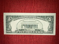 $5 Bill Series 1995 Vintage L52022298D Fancy Quad 2s Serial Note Error Miscut