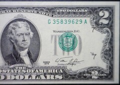 1976 ERROR $2 GEM CU 3rd Print Shift BICENTENNIAL Federal Reserve Note Currency