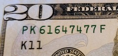 SOI Printing & 85% Cool $20 2017A Federal Reserve Note PCGS Extremely Fine 40