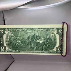 $2 ( TWO ) Dollar Bill 1976 Extreme Misalignment Fail Print Mint Con. VERY FINE