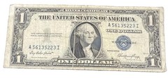 1935E $1 Silver Certificate Error Gutter Fold Circulated But Whole Clean 062901