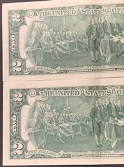 2 SEQUENTIAL 1976 $2 DOLLAR  . UNCIRCULATED.