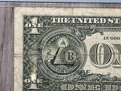 1981A $1 FRN PMG 25 Overprint on Back Error Fr 1912-B New York Fancy Error Note