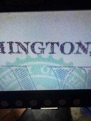2017-A $1 Dollar Note with Slightly Misaligned Error Washington Touching Rim