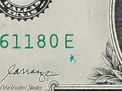 $1 One Dollar Bill 2017 Green Ink Error Note US Federal Currency
