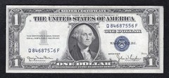 1935-D $1 SILVER CERTIFICATE “STUCK DIGIT ERROR” ABOUT UNCIRCULATED