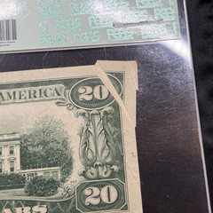 1950E $20 Federal Reserve Note Gutter Fold Error PCGS VF35