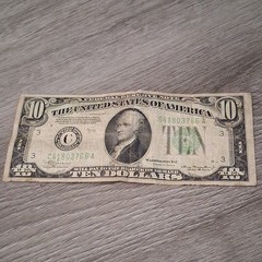 1934A $10 Federal Reserve Note Error Banknote C41803766A