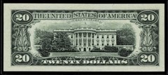 OFFSET PRINTING ERROR $20 1985 FR NOTE ~ ALMOST UNCIRCULATED