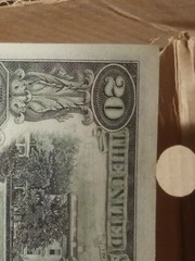 1990 Series Error 20 Dollar Banknote reverse printed on obverse side crisp!!!