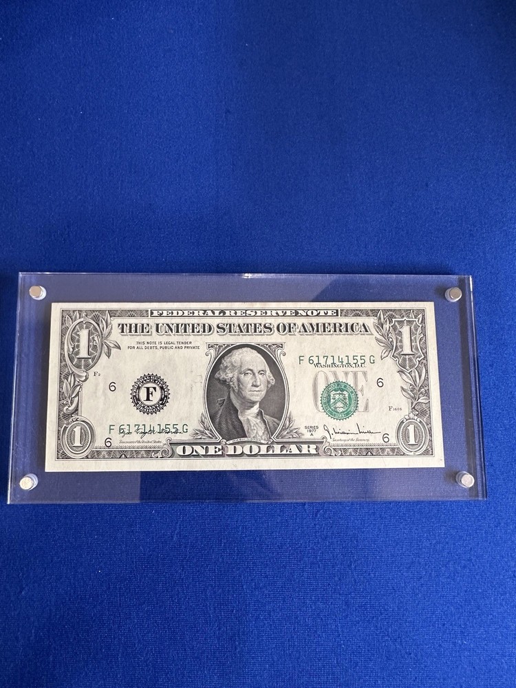 (( ERROR – MISALIGNED )) $1 1977 (CU) FEDERAL RESERVE
