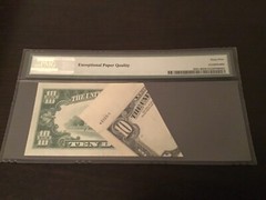 Rare!…… PMG 65 EPQ $10 1969C *ERROR FOLD* New York District …So Cool!