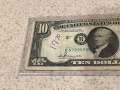 1969-A $10 FEDERAL RESERVE NOTE “MISALIGNED ERROR”