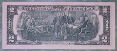1976 $2 Dollar Bill with minor (Miscut/Misaligned) Error