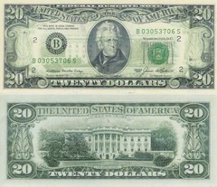 Uncirculated 1985 $20 ERROR Note (Bleed through error)