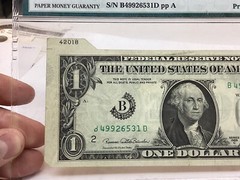 $1 1969C PMG 45 Printed Fold Error FR#1906-B