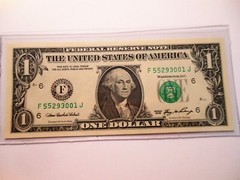 2006 $1 Crisp Gem UNC. 66 *Raised Digit (5)* Error Note on Lower Serial Number