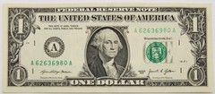 Insufficient Ink ERROR Serial Number Dollar Lighter BEP 1 U.S. Series 2021 A / A