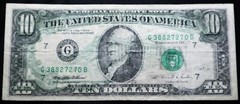 1985/95 $10 “BACK TO FACE OFFSET PRINTING ERROR” CIRCULATED