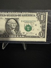 2003A $1 Federal Reserve Note Error Misalignment One Dollar Bill