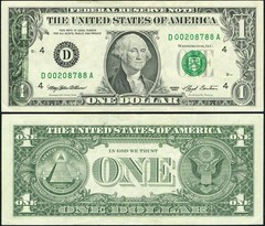 FR. 1918 D $1 1993 Federal Reserve Note ERROR Offset Printing AU