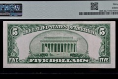 1934B $5 Star fp 212 FRN PMG 35 1958-Bfpe* ENGRAVING ERROR Rare B02162784B