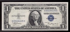 $1 1935 A Silver Certificate Major Misalignment Error W/PRINT PLATE # ON TOP UNC