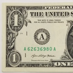 Insufficient Ink ERROR Serial Number Dollar Lighter BEP 1 U.S. Series 2021 A / A