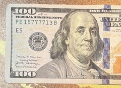 Series 2017A $100 Federal Reserve Note Error Misprinted Face PE15777713B🔥🔥🔥