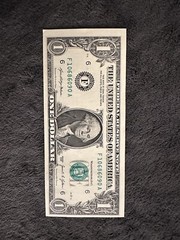 True Flipper Serial Fancy Us Dollar Bill Minor Mis Cut Error Notes