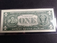 1969D One Dollar Error Note- Dramatic Misaligned Misprint, Crisp and Clean