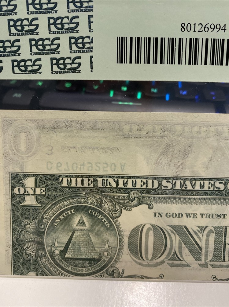 ( SUPER HUGE ERROR INVERTED BACK AND MISALIGNED) 2003-A $1 dollar FRN 58PPQ！！！