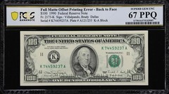$100 PCGS 67 PPQ Matte Offset 100% Full EXT RARE on One Hundred Dollars UNIQUE??
