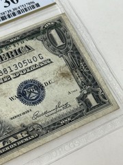 ULTRA RARE 1935 E $1 Partial Offset Printing Error Back To Face PCGS VF30 NICE!